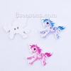 Picture of Wood Sewing Buttons Scrapbooking 2 Holes Horse At Random Mixed 33mm(1 2/8") x 28mm(1 1/8"), 50 PCs