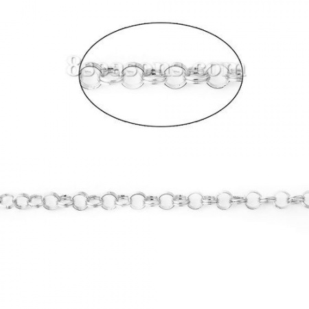 Alluminio Tondo Anelli Anellini Rollo Catena Accessori Argento Placcato 6mm, 3 M