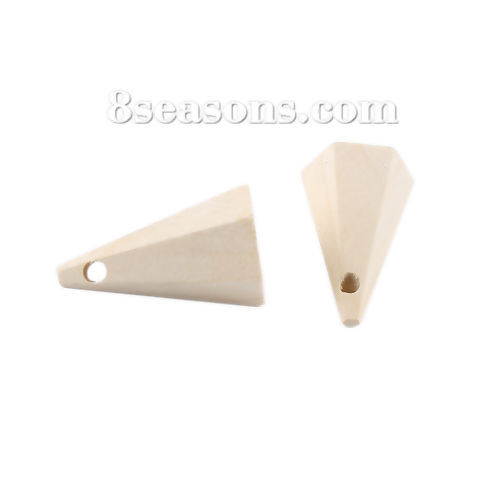 Picture of Natural Wood Spacer Beads Cone 36mm x 22mm, Hole: Approx 3.5mm, 5 PCs