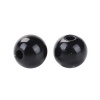 Picture of Acrylic Beads Round Black Imitation Pearl About 5mm Dia, Hole: Approx 1.2mm, 500 PCs