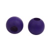 Изображение Древесина Хиноки Бусины Cфера, Фиолетовый 25мм - 24мм диаметр, Размер Поры: 9мм, 20 ШТ