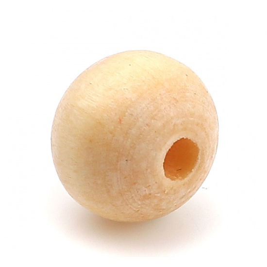 Picture of Wood Spacer Beads Round Natural Varnish /Lacquer About 10mm Dia, Hole: Approx 3mm, 300 PCs