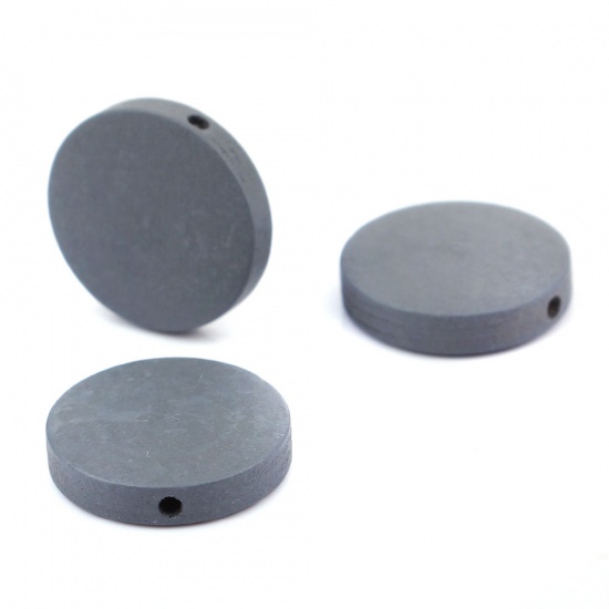 Picture of Wood Spacer Beads Flat Round Natural About 20mm Dia, Hole: Approx 1.8mm, 50 PCs