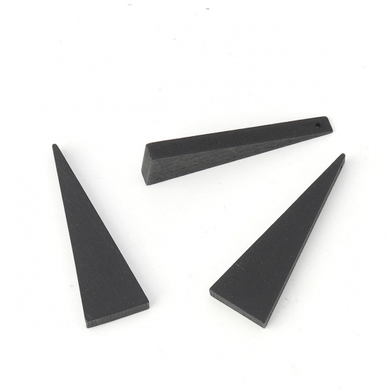 Picture of Wood Spacer Beads Triangle Black 41mm x 14mm, Hole: Approx 1.2mm, 30 PCs