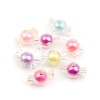 Image de Perles en Acrylique Bonbon Couleur au Hasard 22mm x 12mm - 22mm x 11mm, Taille de Trou: env. 2.8mm, 50 Pcs