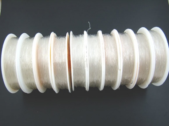 Bild von Nylon Elastische Schnur Weiß 0.8mm, 10 Rollen (ca.10 M/Rolle)