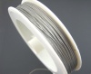 Immagine di Acciaio Filo per Perline Filo Corda Argento Antico 0.6mm, (23 misura) 1 Pz (Circa 30 M/Rotolo)