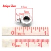Picture of Zinc Based Alloy European Style Bail Beads Round Stripe Antique Silver Color Color Plated 13mm x 5mm, 20 PCs