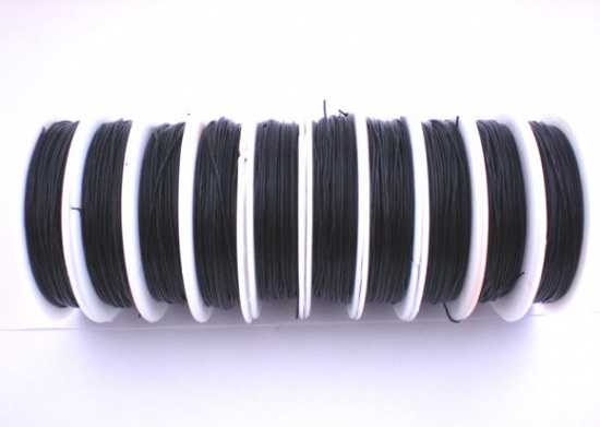 Изображение Эластичный Шнур Черный ,0.8mm 8M Длина, Проданная 10 рулонов