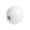 Image de Perles en Bois Rond Blanc 10mm Dia, Trou: env. 2.5mm, 500 Pcs