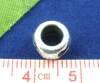 亜鉛合金 ヨーロッパ風 大穴ビーズ 銀古美 円形 ハート 8mmx 5mm 、 穴：約 4.7mm、 40 個 の画像