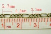 Picture of Alloy 3:1 Figaro Link Curb Chain Findings Antique Bronze 6x3mm(2/8"x1/8") 3x2mm(1/8"x1/8"), 8 M