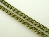 Picture of Alloy Link Curb Chain Findings Antique Bronze 3x4.8mm(1/8"x2/8"), 5 M