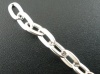 Picture of Alloy Link Cable Chain Findings Silver Tone 7x4mm(2/8"x1/8"), 4 M