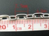 Picture of Alloy Link Cable Chain Findings Silver Tone 7x4mm(2/8"x1/8"), 4 M