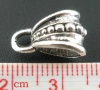 Picture of Zinc Based Alloy European Style Bail Beads Triangle Dot Antique Silver Color 15mm x 9mm, 50 PCs