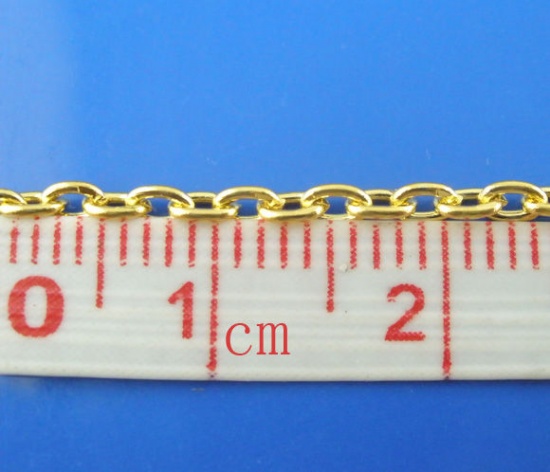Picture of Alloy Link Cable Chain Findings Gold Plated 3x2mm(1/8"x1/8"), 10 M