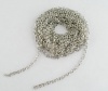 Picture of Iron Based Alloy Link Cable Chain Findings Silver Tone 4x3.7mm, 4 M