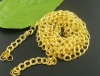 Picture of Alloy Double Loop Link Curb Chain Findings Gold Plated 7x8mm(2/8"x3/8"), 4 M