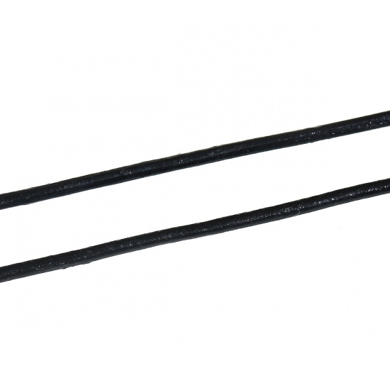 Изображение Круглый Кожаный Шнур для Бижутерии 1.5mm Черный ,Проданные 10M