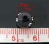 Bild von CCB Plastik Silber Akzent Perlen Ball zufällig gemischt mit Strass ca 8mm D Loch:ca 1.5mm 100 Stück