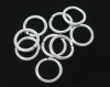 Picture of 1.2mm Iron Based Alloy Open Jump Rings Findings Round Silver Plated 9mm Dia, 300 PCs