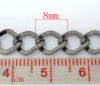 Picture of Alloy Link Curb Chain Findings Gunmetal 7x8mm(2/8"x3/8"), 4 M