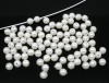 Immagine di Acrilato Imitazione Perline Tondo Bianco Perla Lustro Placcato Circa 6mm Dia, Foro: Circa 1mm, 500 Pz