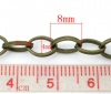 Picture of Alloy Link Cable Chain Findings Antique Bronze 8x6mm(3/8"x2/8"), 4 M