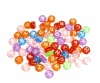 Picture of Acrylic Spacer Beads Flat Round At Random Mixed Alphabet/ Letter Carved About 7mm Dia, Hole: Approx 1.3mm, 200 PCs