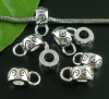 Picture of Zinc Based Alloy European Style Bail Beads Round S Pattern Antique Silver Color 16mm x 7mm, 10 PCs