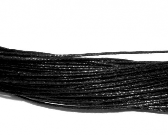 Bild von 80m schwarz wax Wachs string / Schnur /Garn 1mm
