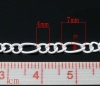 Изображение 3:1 Цепочка для Бижутерии 7x3.5mm 4x3.2mm Посеребренный , Проданная 10M