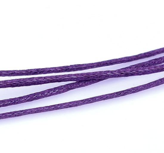 Изображение Вощёные Шнуры для Ожерелья 1mm Фиолетовые, Проданные 80M