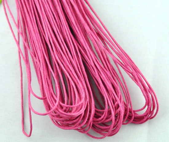 Picture of Cotton 80M Wholesale Fuchsia Waxed Cotton Necklace Cord 1mm