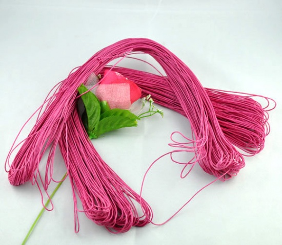Picture of Cotton 80M Wholesale Fuchsia Waxed Cotton Necklace Cord 1mm