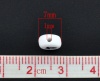 Imagen de Acrílico de Cuentas Ronda , Blanco Número " 4 " 7mm Diámetro, Agujero: acerca de 1mm, 500 Unidades
