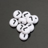 Изображение Бусина "Алфавит L" 7mm Акрил Белый,проданные 500 шт/уп