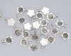 亜鉛合金 ベイル ビーズ フラワー 銀古美 花柄、 15mm x 11mm、 100 個 の画像
