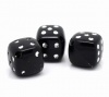 Picture of Acrylic Bubblegum Beads Cube Dice Black Dot Pattern About 9mm x 9mm, Hole: Approx 1.3mm, 100 PCs