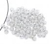 Picture of Acrylic Silver Accent Bubblegum Beads Rose Flower Gray Foil About 8mm Dia, Hole: Approx 1mm, 300 PCs
