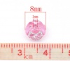 Immagine di Acrilato Separatori Perline Fiore A Random Argento Placcato Circa 8mm Dia, Foro: Circa 1mm, 500 Pz