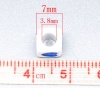 Immagine di Acrilato Separatori Perline Quadrato A Random Circa 7mm x 7mm, Foro: Circa 3.8mm, 300 Pz