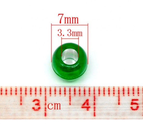 Picture of Acrylic Spacer Beads Cylinder At Random Mixed About 7mm x 7mm, Hole: Approx 3.3mm, 300 PCs