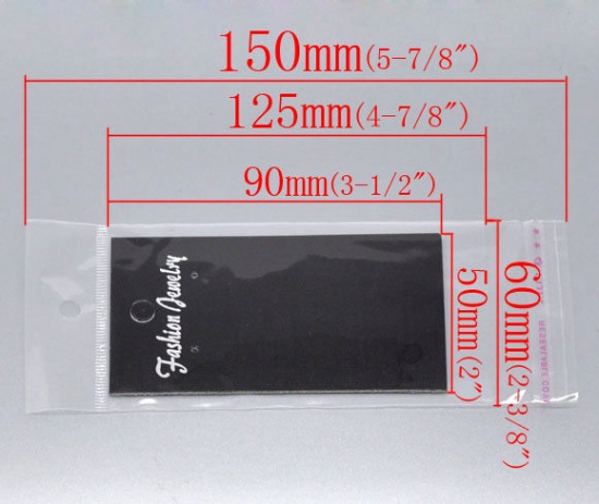 Bild von Papier & Plastik Ohrringe Display Karte 9cmx5cm 15cmx6cm 100 Sets