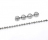 Picture of Alloy Ball Chain Findings Silver Tone 2.4mm( 1/8") Dia, 10 M