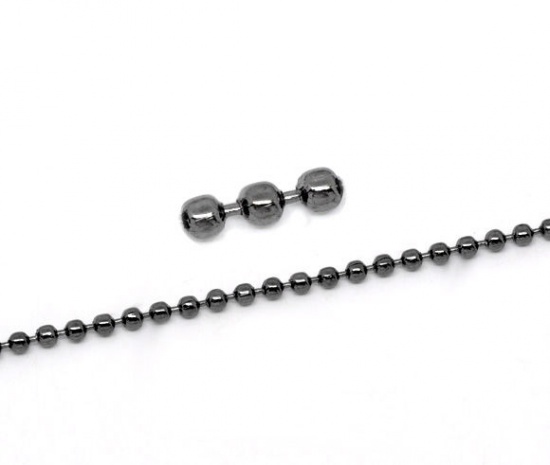 Picture of Alloy Ball Chain Findings Gunmetal 2.4mm( 1/8") Dia, 10 M