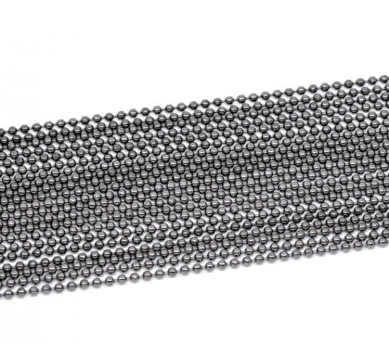 Picture of Alloy Ball Chain Findings Gunmetal 2.4mm( 1/8") Dia, 10 M
