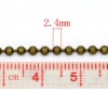 Picture of Alloy Ball Chain Findings Antique Bronze 2.4mm( 1/8") Dia, 10 M