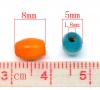 Bild von Holz Zwischenperlen Spacer Perlen Trommel Mix Farben 8mm x 5mm, Loch: 1.8mm, 1000 Stücke